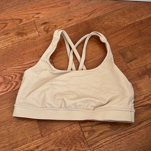 Never worn tan lululemon energy bra
